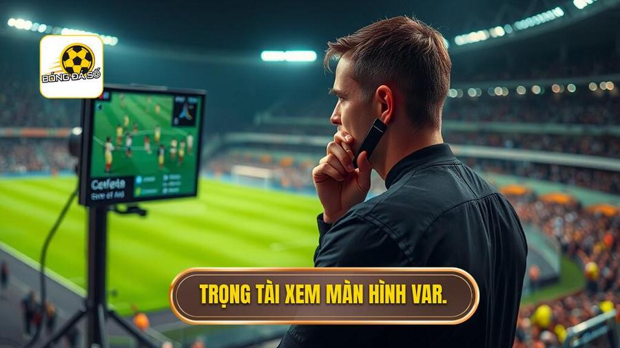 1. Trọng tài xem màn hình VAR.