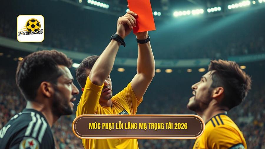 2. Mức phạt lỗi lăng mạ trọng tài 2026