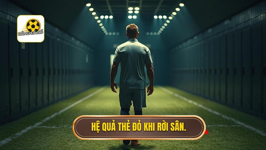 3. Hệ quả thẻ đỏ khi rời sân.